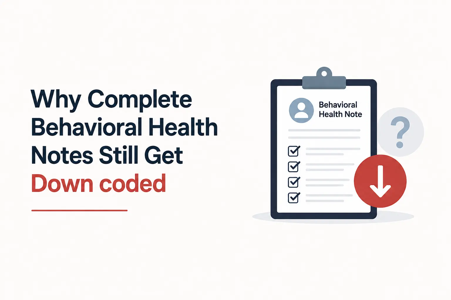 Complete Behavioral health note getting downcoded